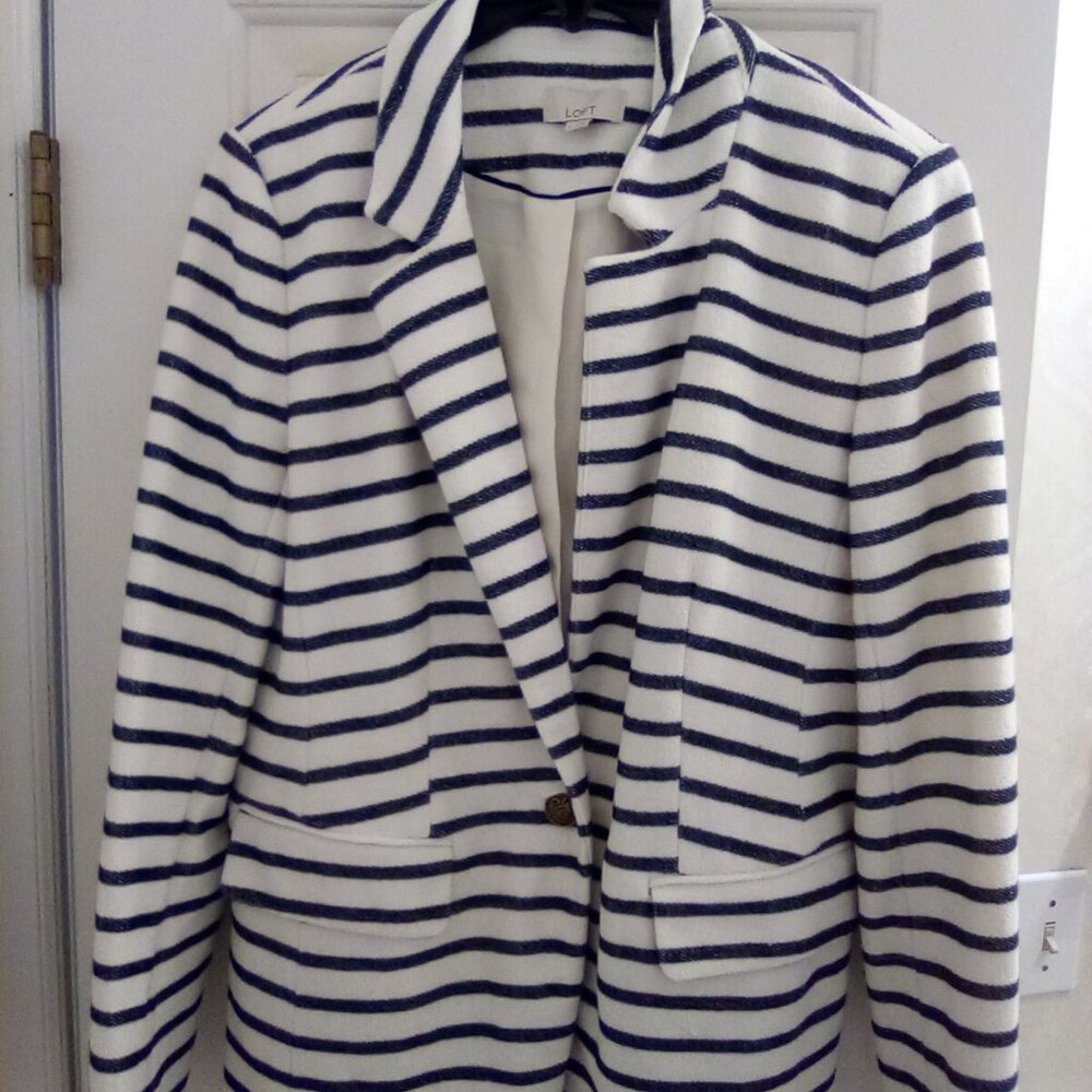 Loft by Ann Taylor Striped Blazer